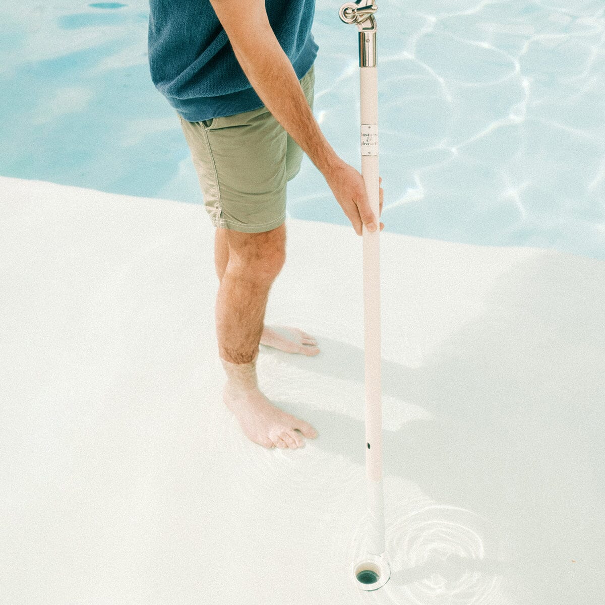 The Club Umbrella - Monaco Natural Stripe