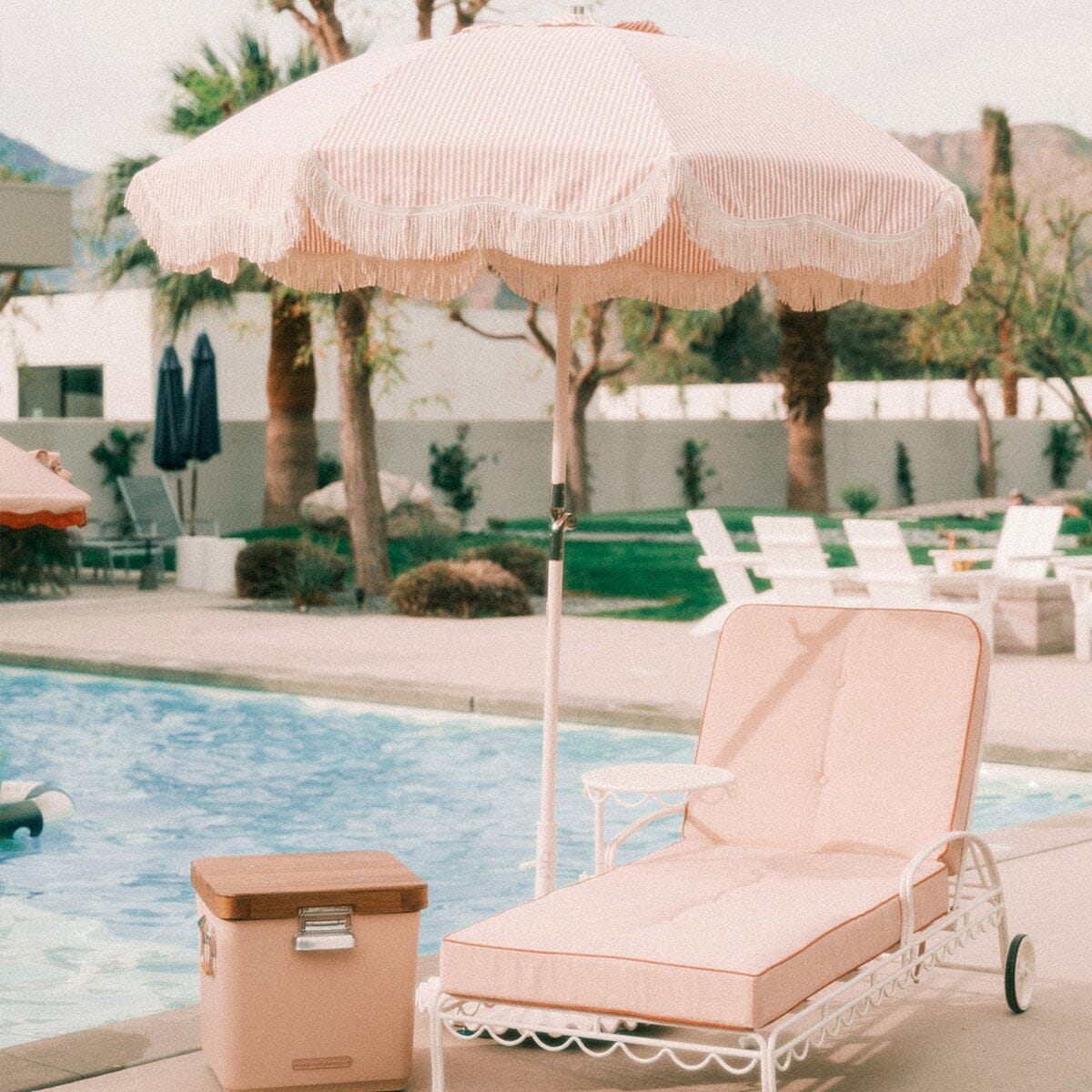 The Club Umbrella - Lauren's Pink Stripe