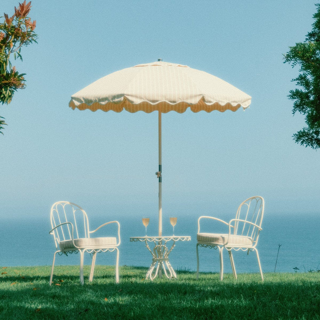 The Club Umbrella - Monaco Natural Stripe